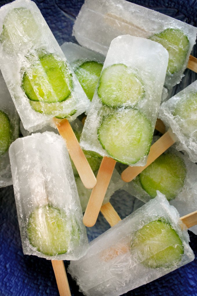 Gin Tonic Eis: Gin & Tonic mit Gurke am Stiel