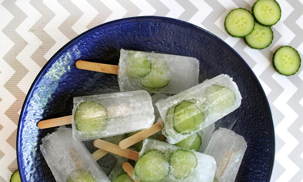 Gin Tonic Eis: Gin & Tonic mit Gurke am Stiel