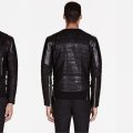 Givenchy Black Tweed Leather Biker Jacke