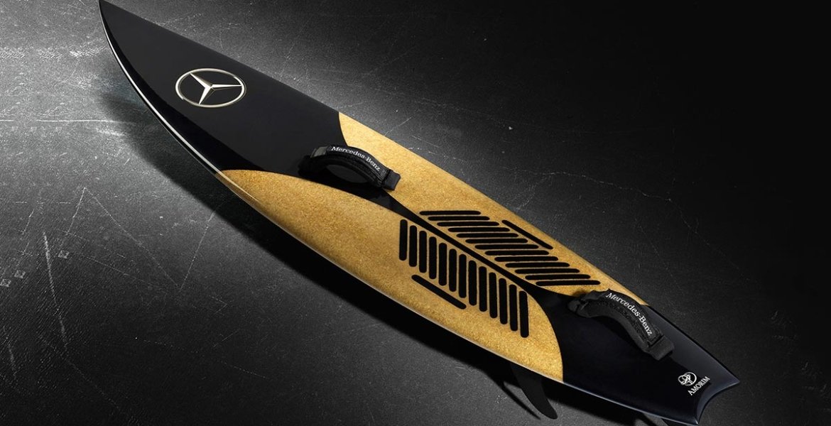 Mercedes-Benz Introduces the Garrett McNamara Cork Surfboard