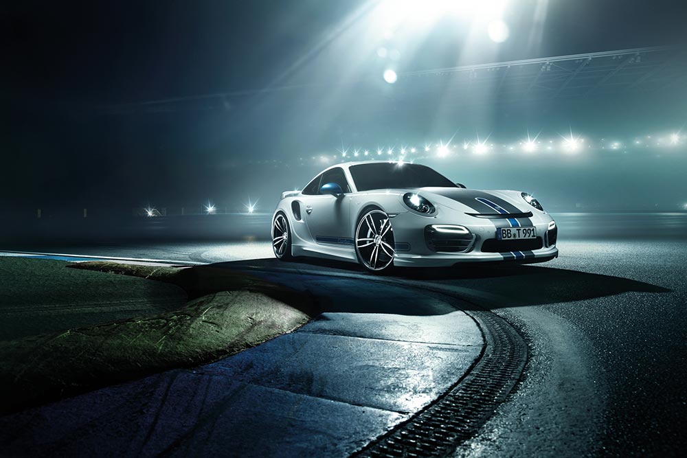 Porsche 911 Turbo with body kit made of carbon by TechArt 3