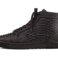Louis Flat Matte Black Python von Christian Louboutin