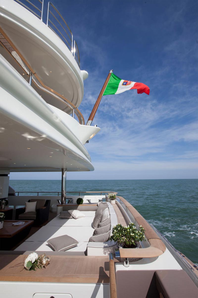 This MegaYacht by CRN Is The World’s First Floating Garage 10
