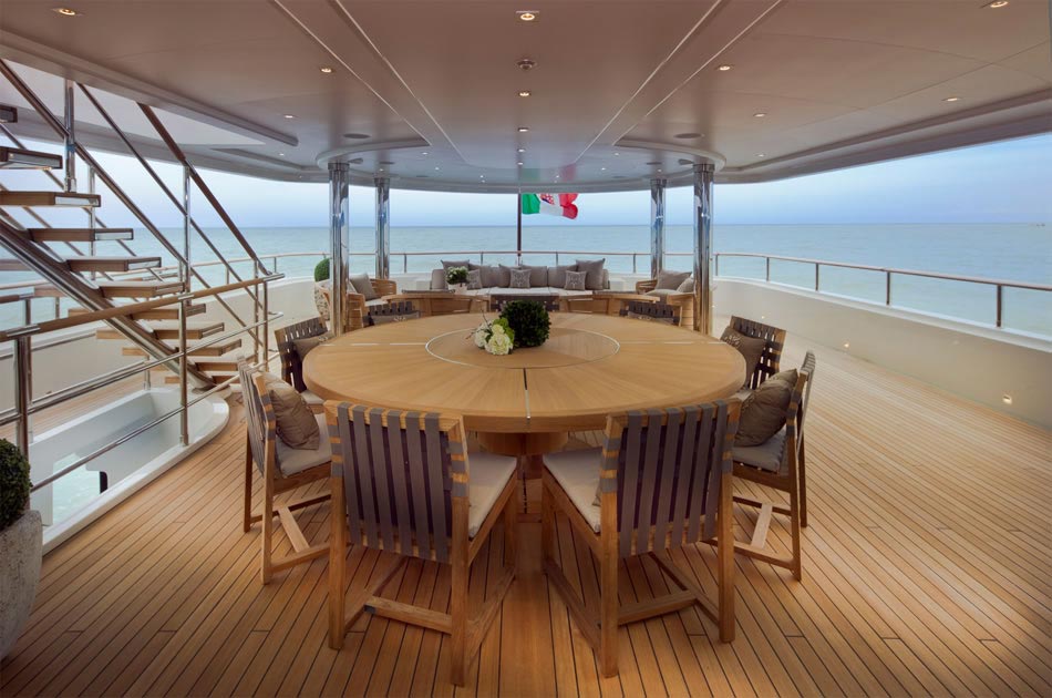 This MegaYacht by CRN Is The World’s First Floating Garage 12