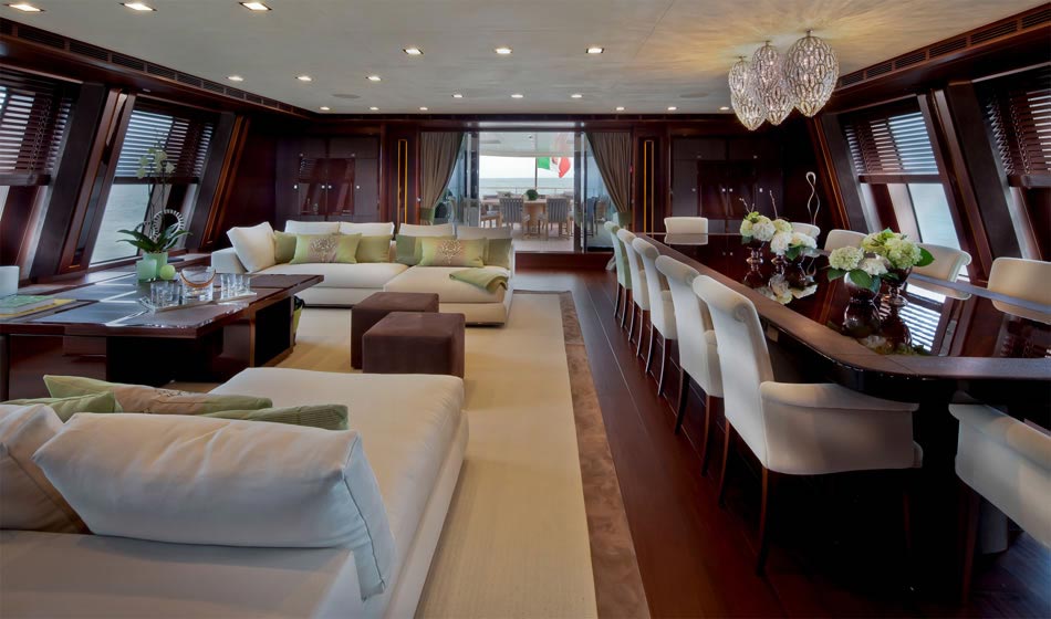 This MegaYacht by CRN Is The World’s First Floating Garage 13