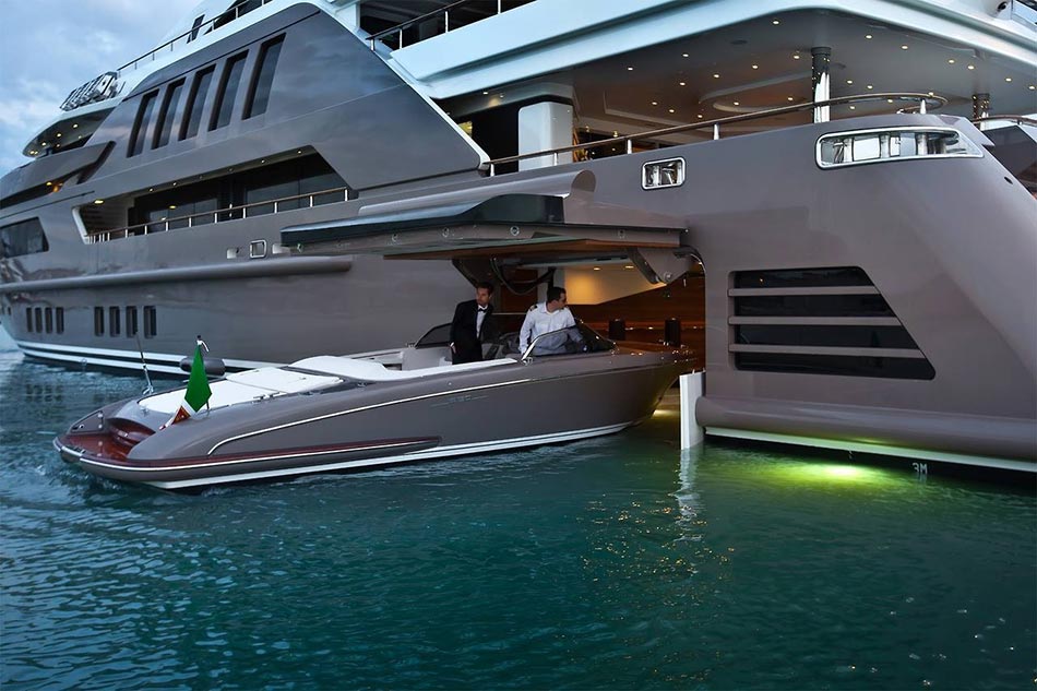 This MegaYacht by CRN Is The World’s First Floating Garage 1