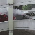Nissan 370Zs driften durch Verlassenes Einkaufszentrum
