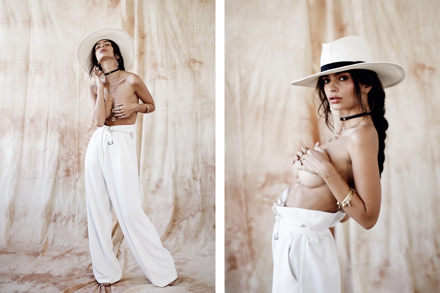 Emily Ratajkowski zeigt sich oben ohne für Jacquie Aiche’s Frühjahrs Kampagne 2016 4