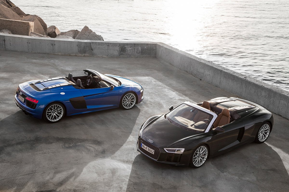 Zerzaustes Haar im neuen Audi R8 Spyder 3