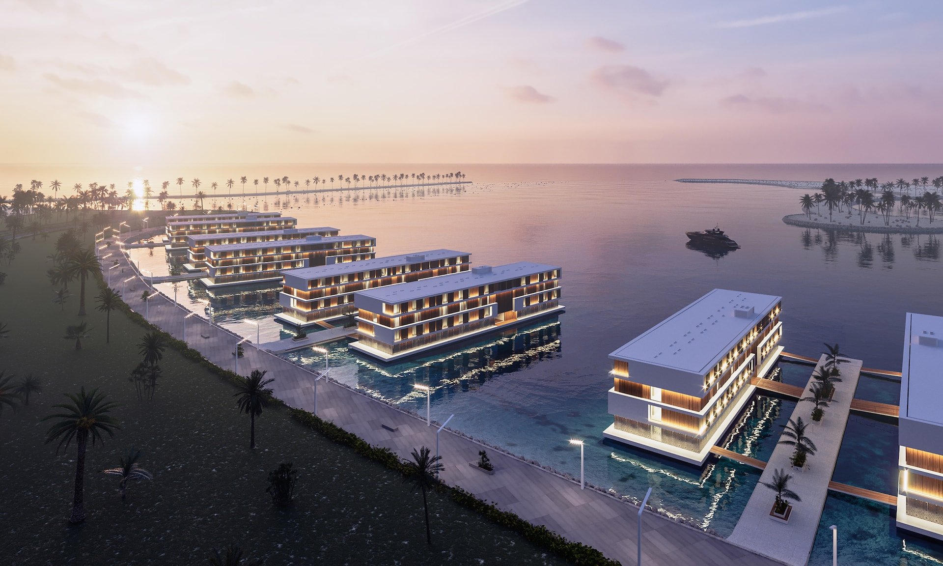 Qetaifan Island: Katar baut 16 schwimmende Hotels für die WM 2022 1