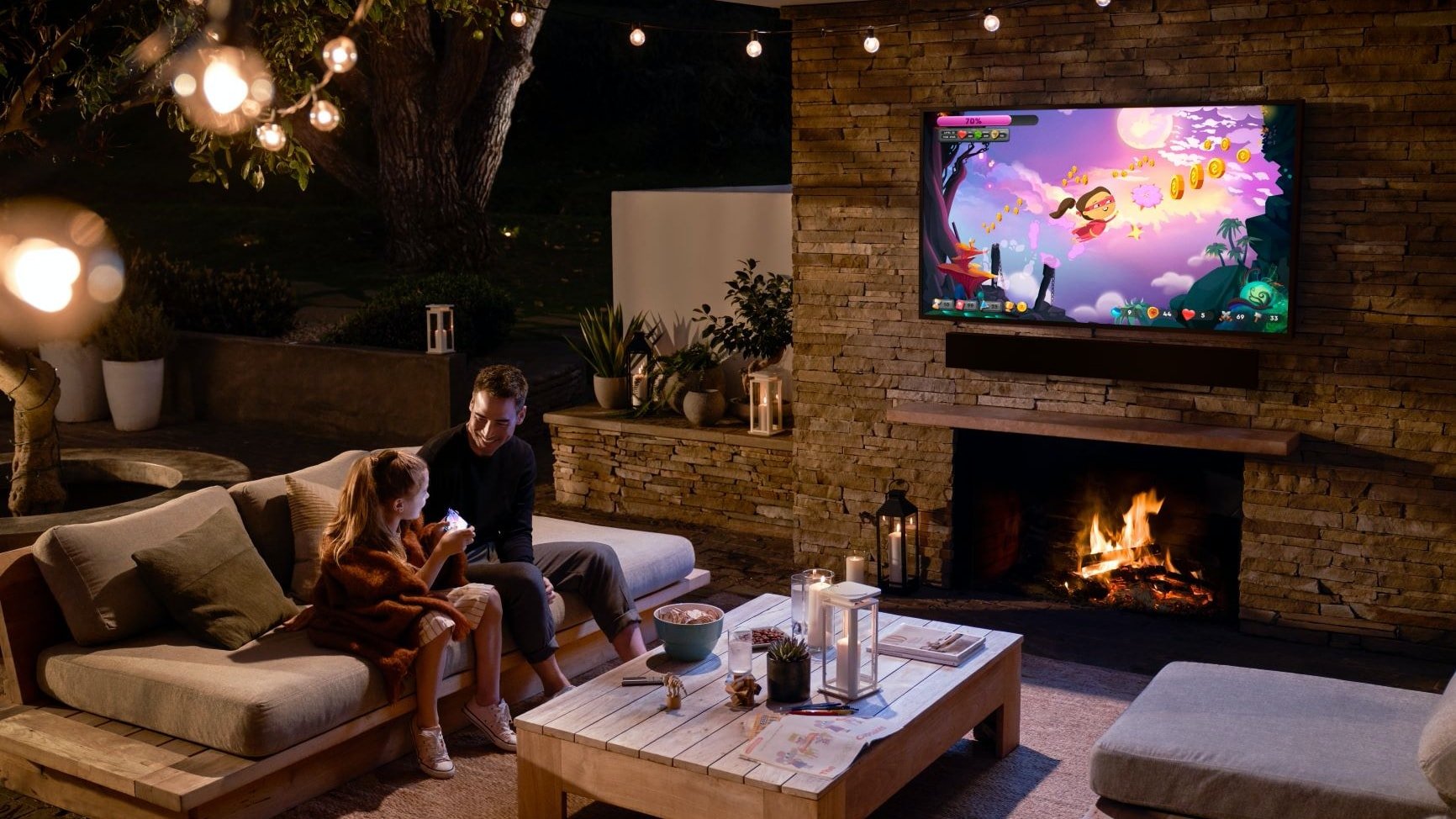 Samsung präsentiert den ersten Outdoor-Fernseher: „The Terrace“