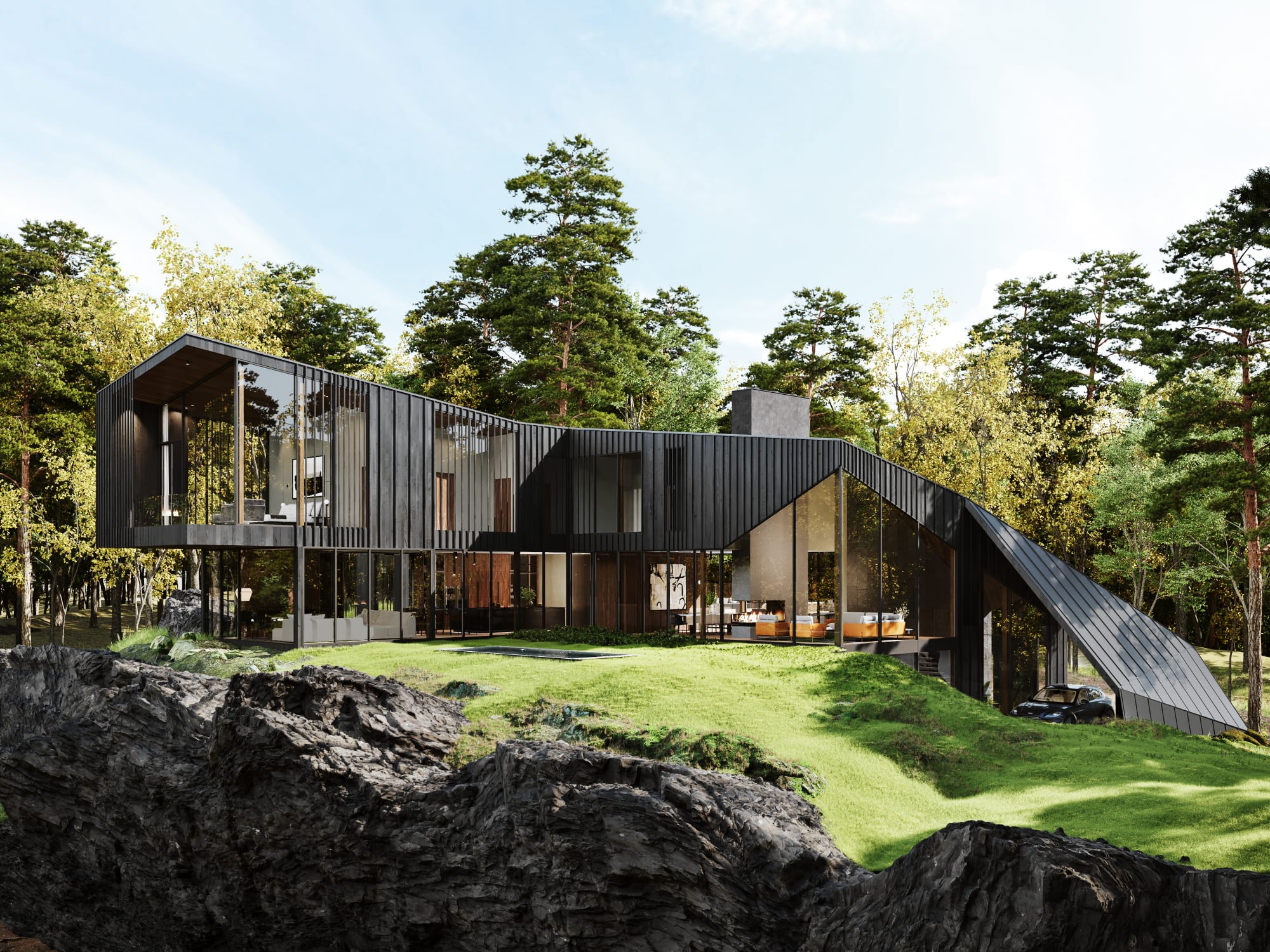 S3 Architectures und Aston Martin präsentieren ein Traumhaus im Bundesstaat New York 1